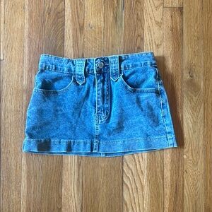 Blue Denim Mini Skirt